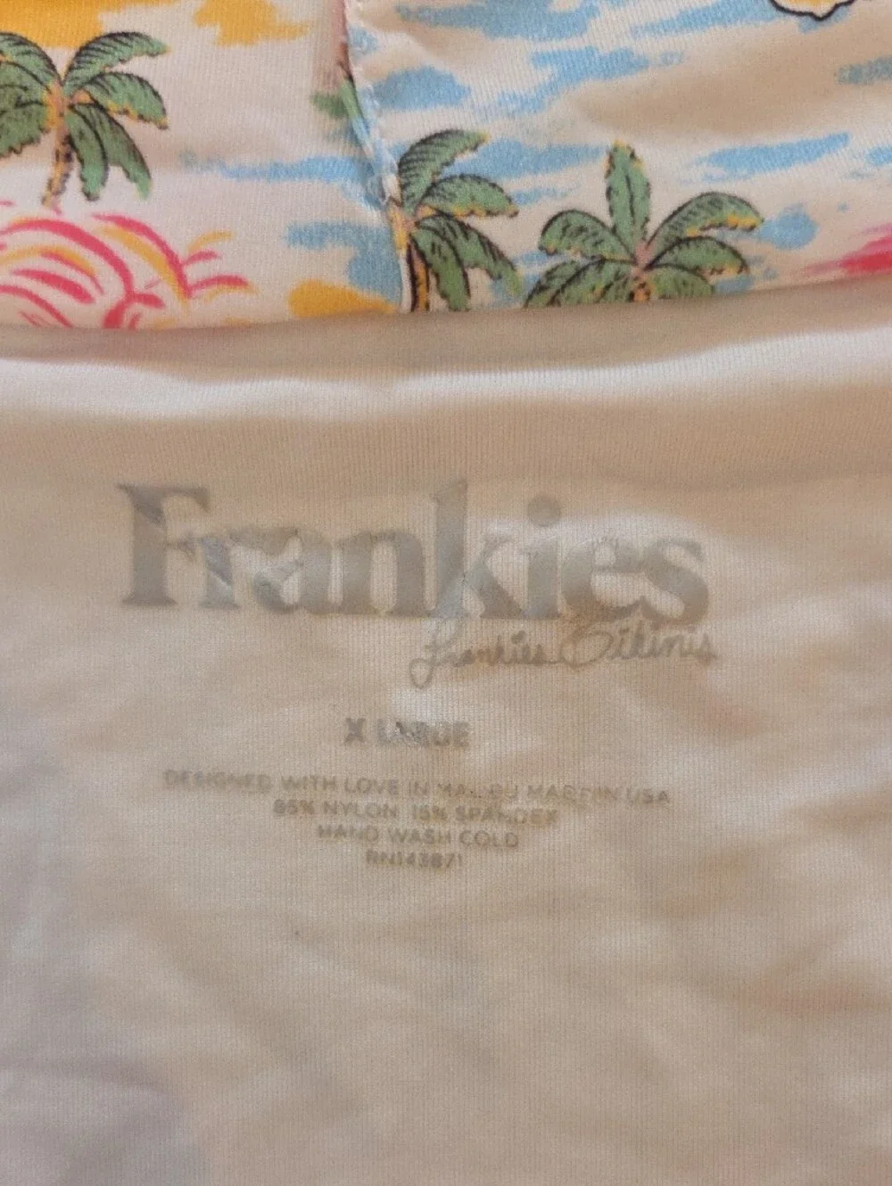 Frankie's Bikinis Bottom Hawaii Aloha Floral Volcano Size XL NWOT